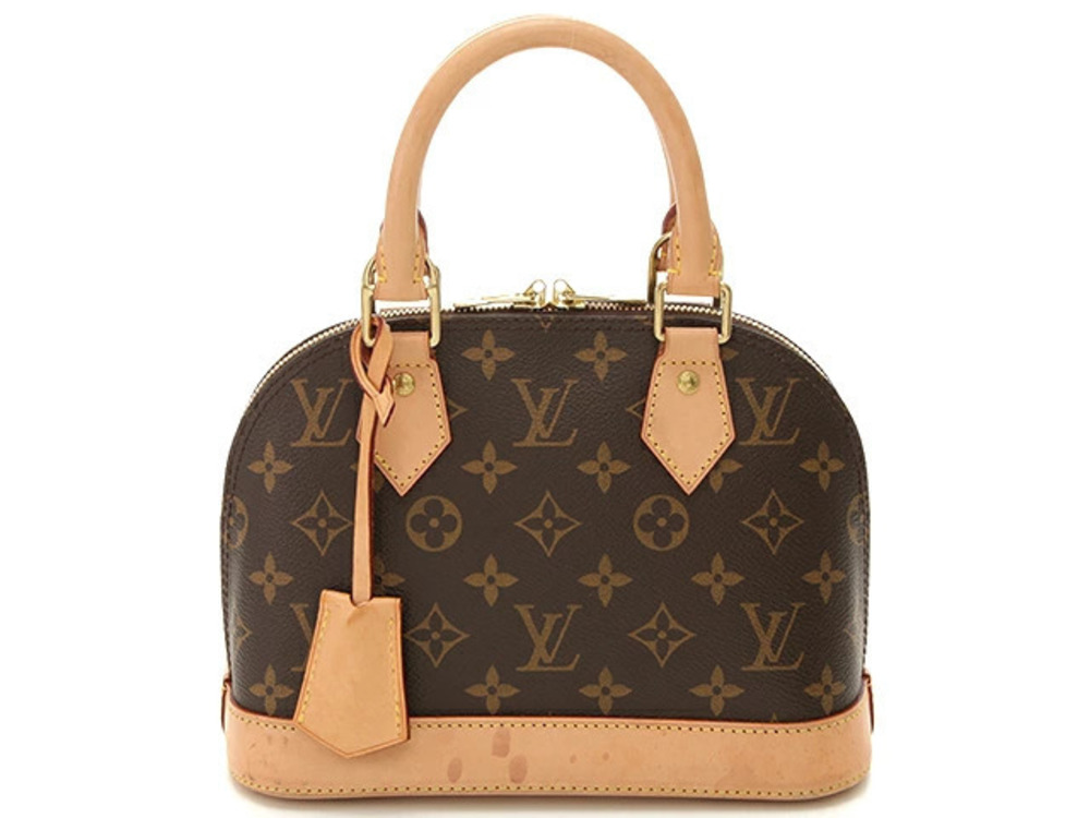 LOUIS VUITTON Alma Monogram Leather Brown